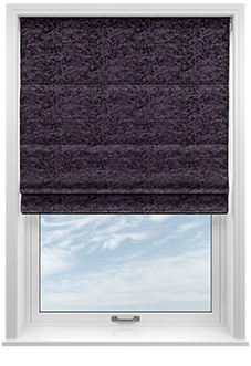 Cyrus Crushed Velvet, Deep Purple - Roman Blind